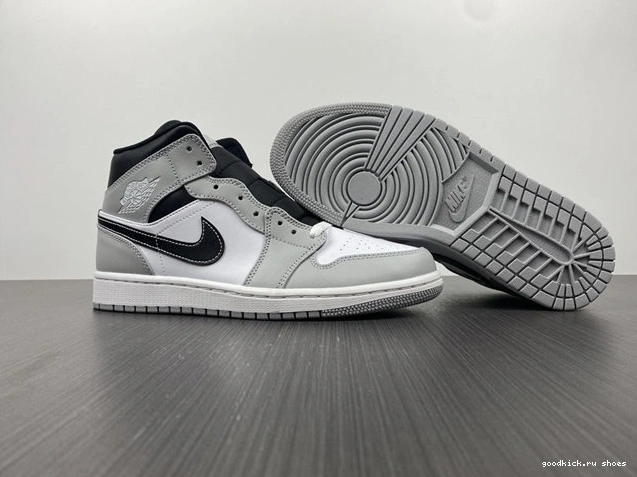 Rep 3725 Light Anthracite Jordan1 Mid SunProtective Smoke 554724- Grey 1014